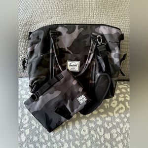 Herschel Camo Diaper Bag & Changing Mat